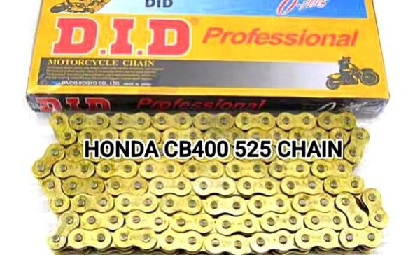 Honda Cb400 Chain & Sprocket Set (DID 525 HV Gold Chain) - Image 6