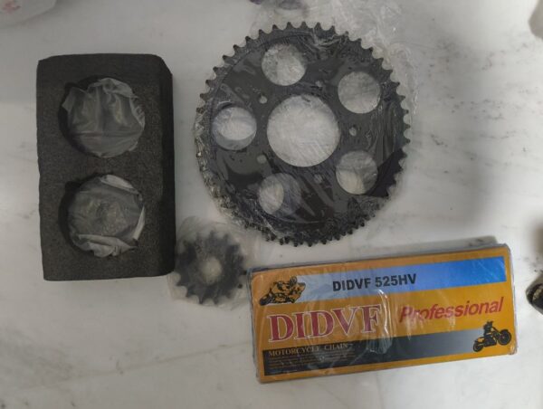 Honda Cb400 Chain & Sprocket Set (DID 525 HV Gold Chain) - Image 7